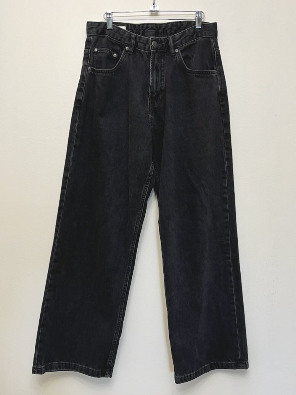 Zara Faded Black High-Rise, Straight Leg Jeans, Size 31
